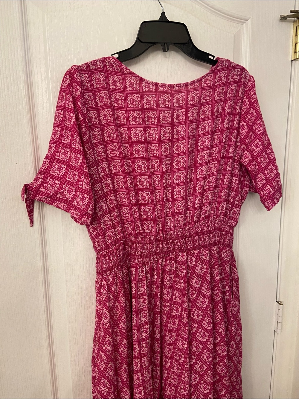Nursing Pink Cotton Maxi Dress - Picture 3 of 7